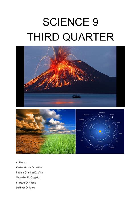 Third Quarter Science 9: Content Standard .